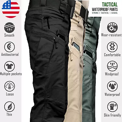 Tactical Men's Overalls Overalls Waterproof Pants Wearproof For Outdoor Hiking • $28.99