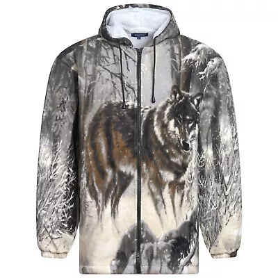 Ladies Or Men's Animal Print Hooded Fur-Lined Fleece Hoodie Jacket/Coat S-XXL  • £29.99