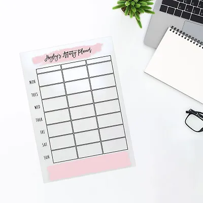 Acrylic Family Meal Or Activity Planner Personalised Message Board • £17.50