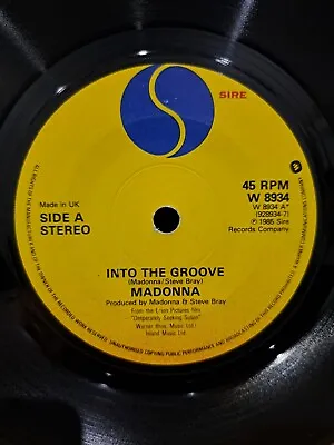 Madonna - Into The Groove / Shoo-Bee-Doo  1985 Electro Synth-Pop 7  Vinyl • $1.55