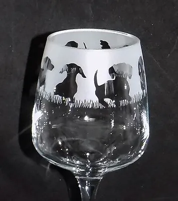 New 'DACHSHUND' Hand Etched Large Wine Glass With Gift Box - Unique Gift! • $17.67