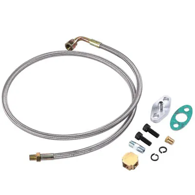 Turbo Oil Feed Line Kit For T3 T4 T60 T61 T70 1/8 PNT 90 Degree 41  US Shipping • $9.48