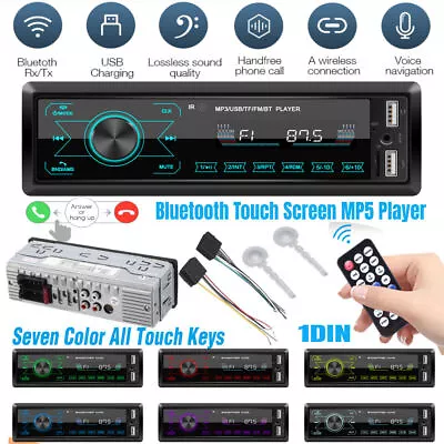 Single Din Car Stereo Bluetooth Radio MP3 Player In-Dash FM USB SD Aux Input • $21.29