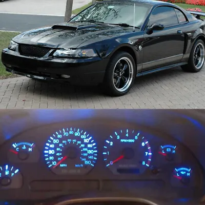 Ice Blue Instrument Cluster Gauge + Climate Control LED Fit Ford Mustang 99-04 • $11.98