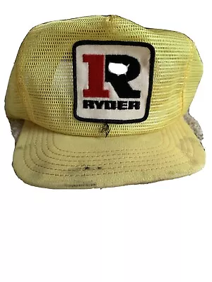 Vintage Ryder Snapback Trucker Hat Made In The USA Patch • $17.99