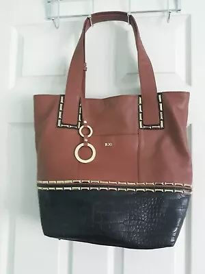 R J Graziano Large Logo Leather Tote Bag • $59.99