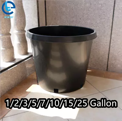 Black Duty Premium Plant Flower Pot Nursery Containers 1/2/3/5/7/10/15/25 Gallon • $28.70