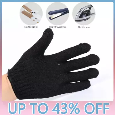 1 Pair Heat Resistant Protective Gloves For Hair Straightener Curling Tong Wand • £2.92