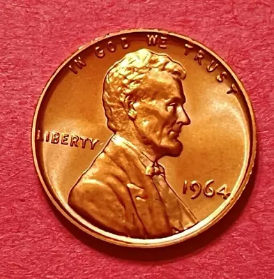 1964  Lincoln Memorial Penny RED GEM PROOF • $3.95