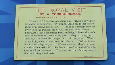 £13.80 • Buy The Royal Visit LEEDS Comic Postcard 1908 Pudsey Slaithwaite Briggate Town Hall