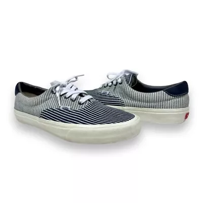 $73.95 • Buy Vans Vault Era 59 LX Hickory Stripe Pinstripe Blue Indigo Denim Light Wash Sz 13