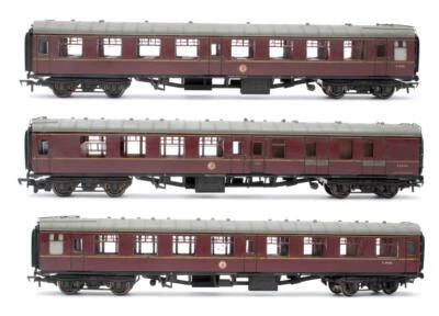 £64.50 • Buy Bachmann 'oo' Gauge Rake Of 3 Br Maroon Mk1 Coaches