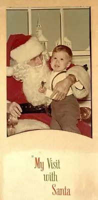 Vintage Christmas Cards Photographs Santa's Lap Child Scared Holiday 1960s Qty 7 • $19.99