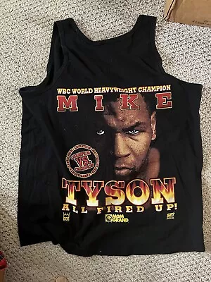 Vintage 1996 Tank Top Shirt Mike Tyson Vs Seldon MGM Onsite XL Boxing  • $49.99