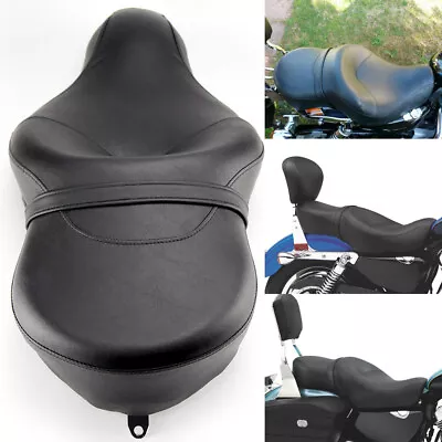 Motorcycle Driver Passenger Two Up Seat For Harley Iron 1200 XL 883 Sportster 48 • $96.77