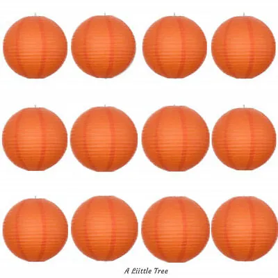 Orange Round Paper Lantern Lanterns Halloween Birthday Wedding Party Parties • £5.99