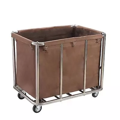 Commercial Laundry Cart With Wheels - Industrial Rolling Laundry Cart With Re... • $149.37