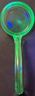 1940's Vintage GREEN VASELINE Uranium Glass ROUND MAYONAISE Ladle Spoon GLOWS! • $22.50