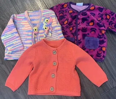 3-6 Months Baby Girl 3x Cardigan Bundle. Nutmeg Fixoni • £1.99