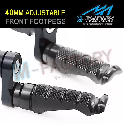 Black 40mm Adjustable R-Fight Front Foot Pegs For Dragster 800 RR / RC 15-19 18 • $82.30