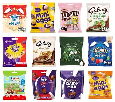 Easter Treat Mini Eggs Bag Collection Cadbury Galaxy After Eight Kinder Smarties • £7.49