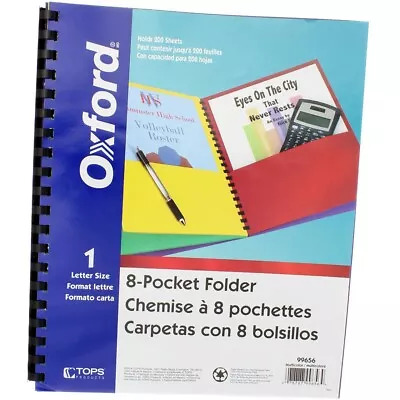Oxford Elegant Stripe 8-Pocket Folder • $10.70