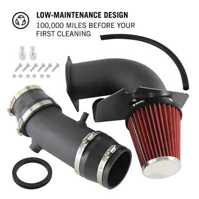 Cold Air Intake System + Filter For 1994-1995 Ford Mustang 5.0L V8 Black • $90.99
