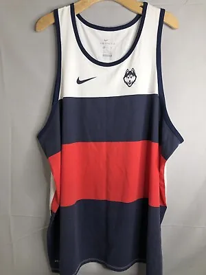 NIKE Dri-Fit Rare UCONN Connecticut Huskies Basketball Tank Top Adult Size 3XL • $29.74