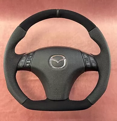 MAZDA Custom Steering Wheel MAZDA 6 MAZDASPEED SPORT STYLE FLAT BOTTOM ! • $455