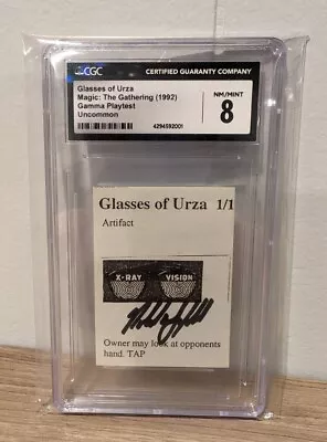 Glasses Of Urza - Gamma Playtest - MTG Magic CGC 8 Richard Garfield Signed Auto • $10000