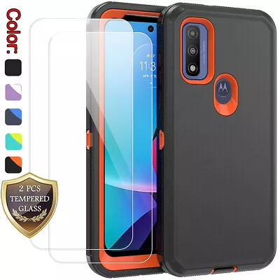 For Motorola Moto G Play 2023 Phone Case Shockproof Hybrid Cover+Tempered Glass • $8.99