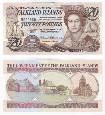 FALKLAND ISLANDS £20 Banknote (2011) P.19 - UNC • £59