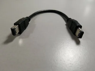  FireWire 400 6 Pin To 6 Pin 8 Inch Cable Black NEW • $1