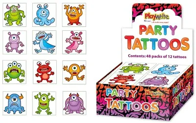 72 Monster Tattoos (6 Packs Of 12) - Pinata Toy Loot/Party Bag Fillers Kids • $3.10