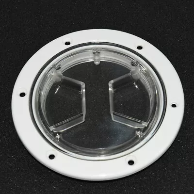 4 ABS Transparent Round Boat Marine Out Deck Plate Inspection Access Hatch Cover • $13.01