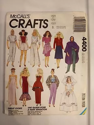 McCall's 11 1/2  Fashion Doll Clothing Patterns Fit Barbie-type -You Choose • $12.99