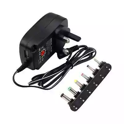 £8.95 • Buy Status 3V-12V AC/DC Charger Power Supply Universal 300mA UK Mains Plug