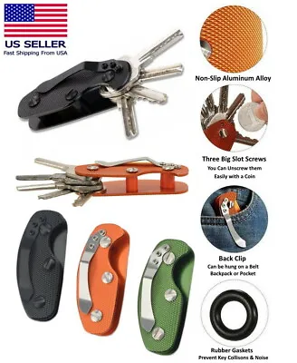 Key Organizer Holder Folder Clamp Pocket Keychain Quickdraw Belt Clip On EDC • $7.89