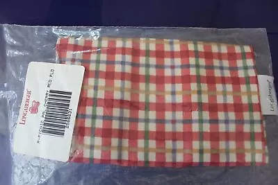 Longaberger Cherry Red Plaid 1998 Picnic Pal Serving 8x8 Liner #2566631 - NEW • $14.99