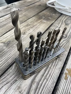 RARE Vintage General No. 52 Drill Bit Stand Holder Box Organizer With Bits • $14