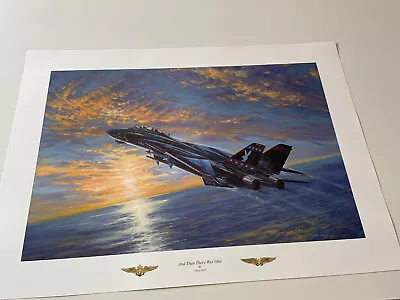 VX-9 Vampires F-14 Tomcat “Vandy 1” Playboy Bunny Tail Aviation Art Print - Navy • $30