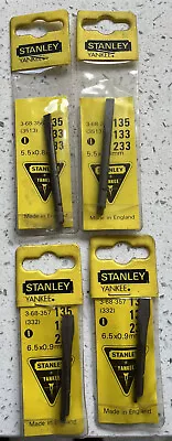 Stanley Yankee Flat Screwdriver Bits #135 - 6.5 X 0.9mm & 5.5 X 0.8mm (4no.) • £16.99