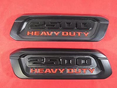 2x OEM HEAVY DUTY Emblem Left Right Side Hood Fits RAM 2500 RAM2500 Black Red • $74.83