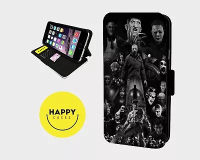 COLLAGE HORROR ICONS - Faux Leather Flip Phone Case Cover- IPhone/Samsung • £9.67