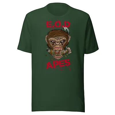 EOD Apes Teeshirt - Large Front Image - Red Letters • $26