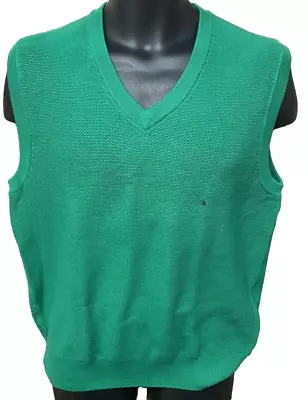 Brooks Brothers 346 Sweater Vest Size Large Mens New NWT Pima Cotton Green Top • $28.58