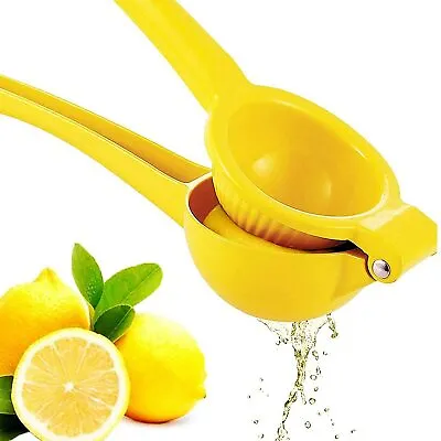 Squeeze Premium Quality Metal Lemon Lime Squeezer  Aluminum A- Yellow • £12.99