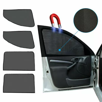 4* Magnetic Car Side Front Rear Window Sun Shade Cover UV Protection Mesh Shield • $10.98