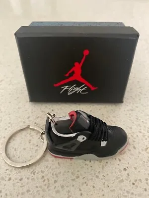 Nike Air Jordan 4 Retro-(bred)-3d Sneaker Keychain With Box • $15