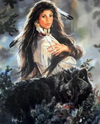 Maija  Black Magic Wolf Poster Print  20.5  X 24.5  • $35